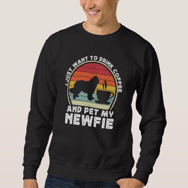Sudadera Coffee And Newfie For Men Women Newfoundland Dog D (Anverso)