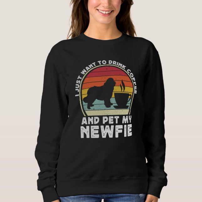 Sudadera Coffee And Newfie For Men Women Newfoundland Dog D (Anverso)