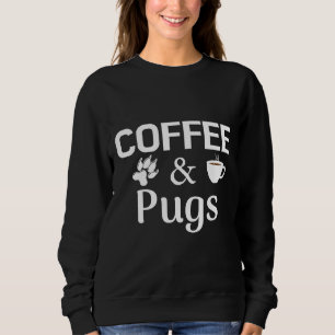 Sudadera Coffee and Pugs White text Classic T-Shirt 889