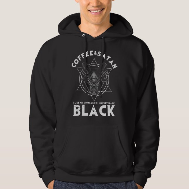 Sudadera Coffee And Satan Occult Gothic Goth Baphomet Aesth (Anverso)