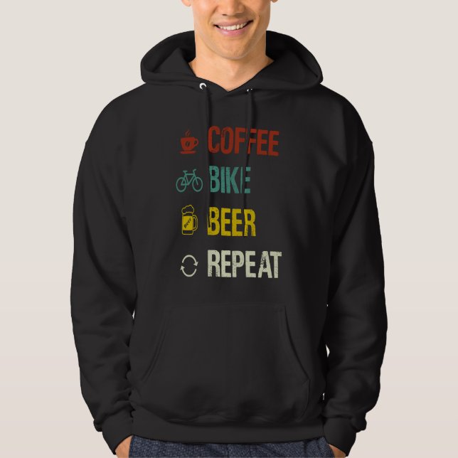 Sudadera Coffee Bike Beer Repeat  Cycling (Anverso)