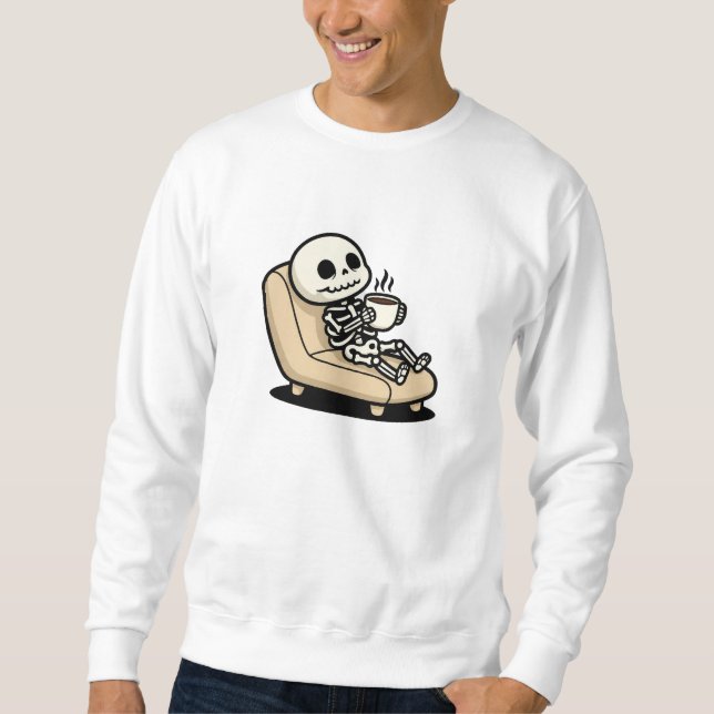 Sudadera Coffee Break – Grim Reaper Dark Humor Coffee (Anverso)