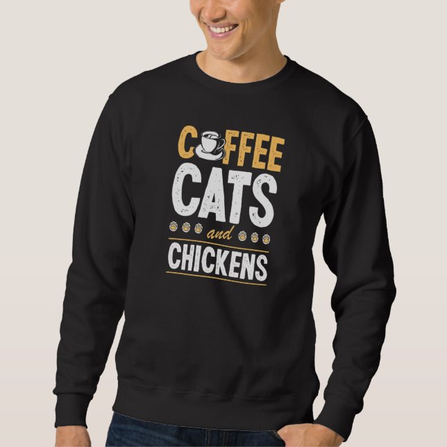 Sudadera Coffee Cats And Chickens Cat Chicken Farmer 1 (Anverso)