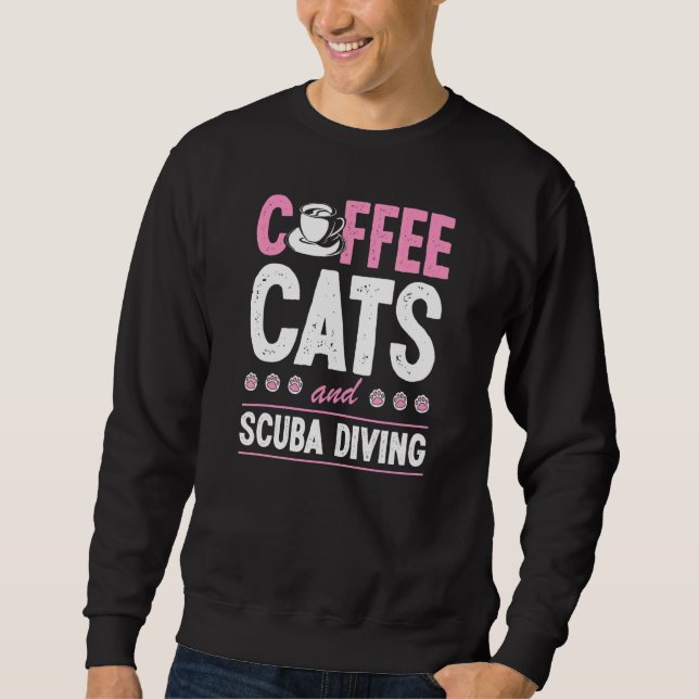 Sudadera Coffee Cats And Scuba Diving Divemaster Scuba Inst (Anverso)