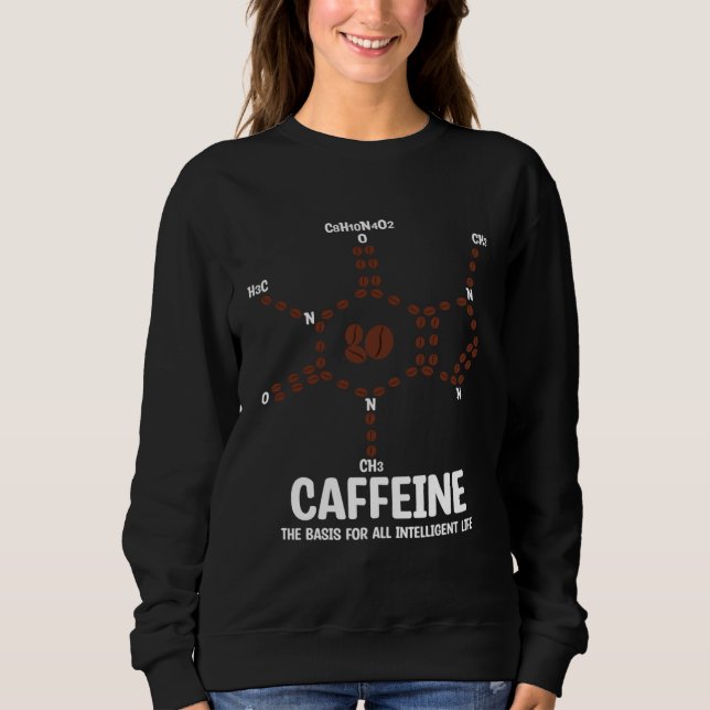 Sudadera Coffee Chemical Structure Caffeine Molecule Chemis (Anverso)