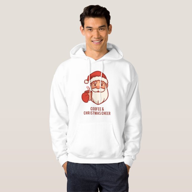 Sudadera Coffee & Christmas Cheer Santa Hoodie (Anverso completo)
