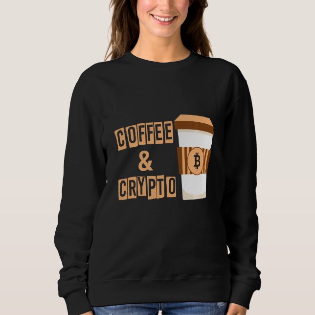 Sudadera Coffee Crypto Coin Cryptocurrency Money Blockchain (Anverso)