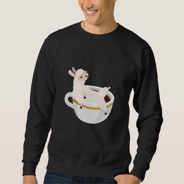 Sudadera Coffee Cup Llama Alpaca Boy  Girl  Kids (Anverso)