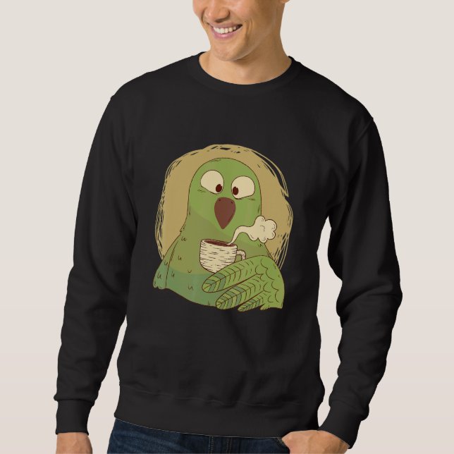 Sudadera Coffee Drinking Parakeet (Anverso)