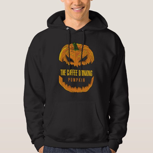 Sudadera Coffee Drinking Pumpkin Matching Family Group Hall (Anverso)