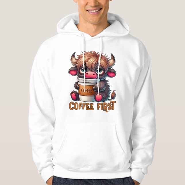 Sudadera Coffee First Coffee Lover Gifts  (Anverso)