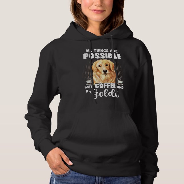 Sudadera Coffee Golden Retriever Divertido Espresso Perro (Anverso)