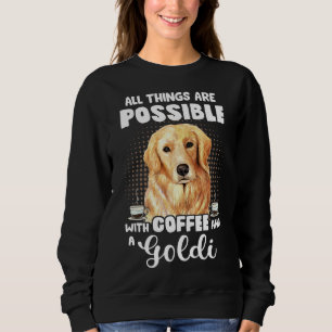 Sudadera Coffee Golden Retriever Divertido Espresso Perro