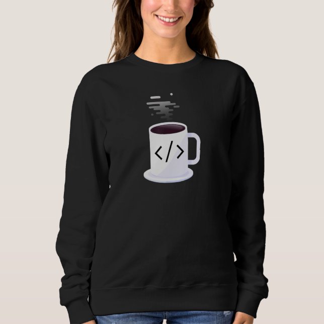 Sudadera Coffee Into Code JavaScript Code Coffee Developer  (Anverso)