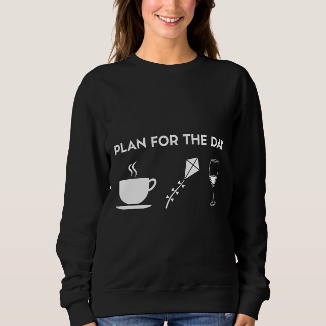 Sudadera Coffee Kite Flying Wine (Anverso)