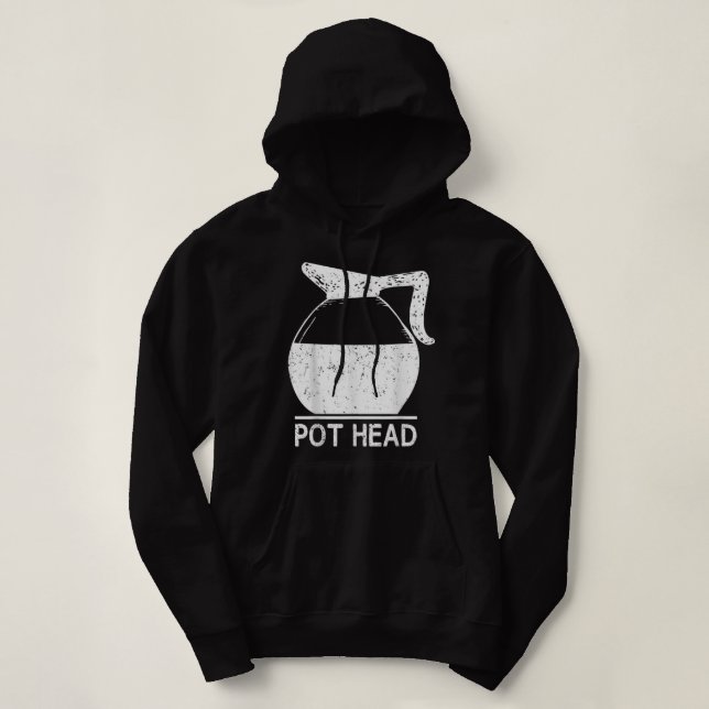 Sudadera Coffee Lover Pot Head TShirt (Diseño del anverso)