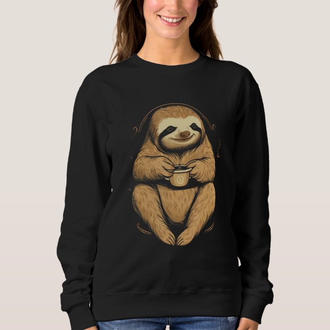 Sudadera Coffee No Coffee No Life Sloth Coffee (Anverso)
