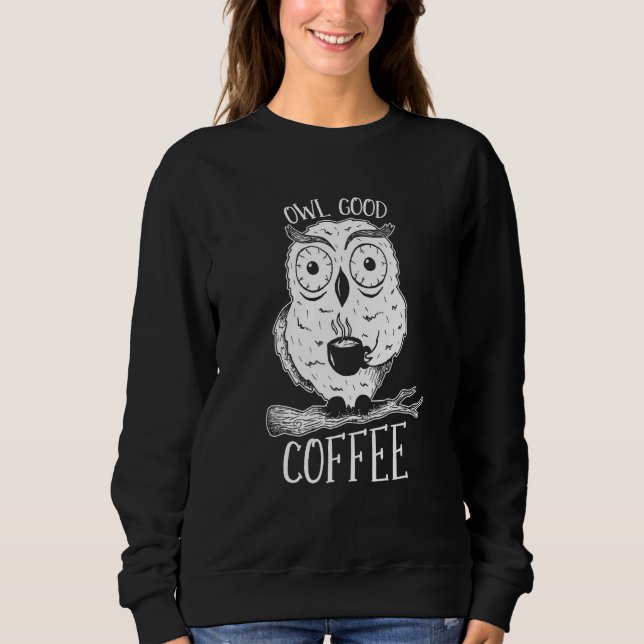 Sudadera Coffee Roasting Roaster Cafe  Barista Coffee Owl (Anverso)