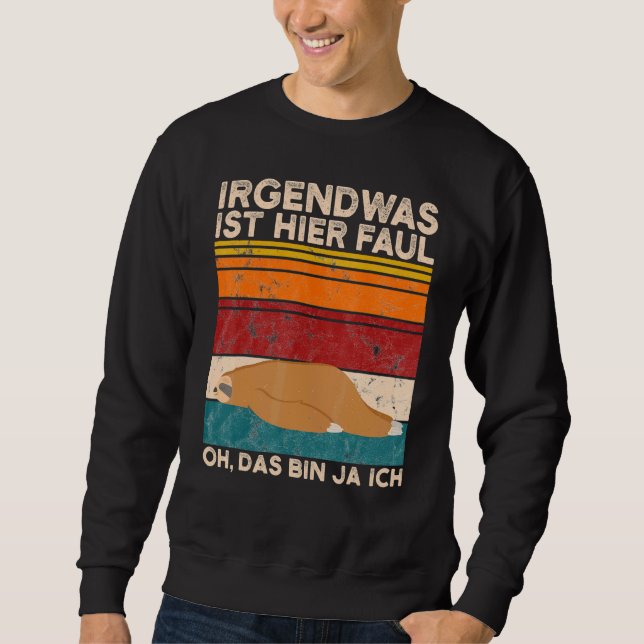 Sudadera Coffee Sloth Algo Está Aquí Faul Oh Das Bin Ja (Anverso)