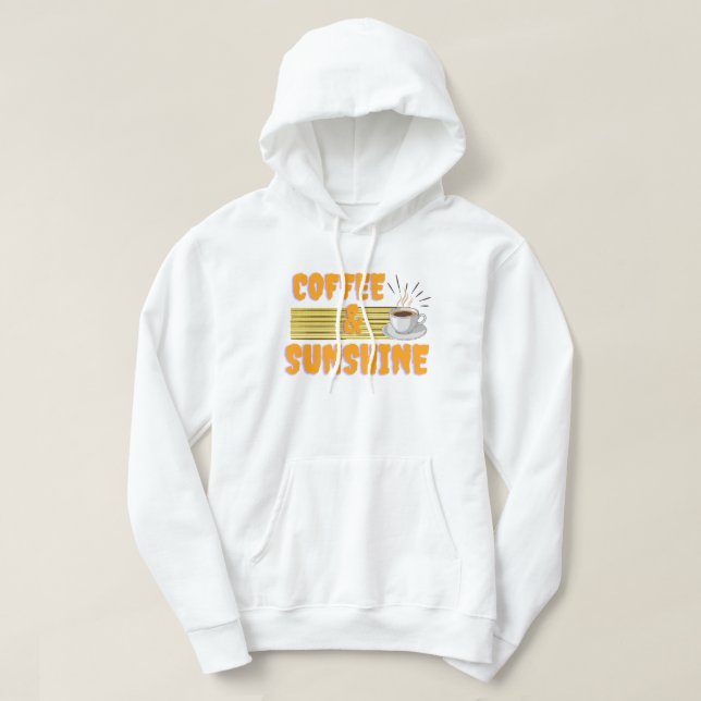 Sudadera Coffee & Sunshine – Positive Morning  (Diseño del anverso)