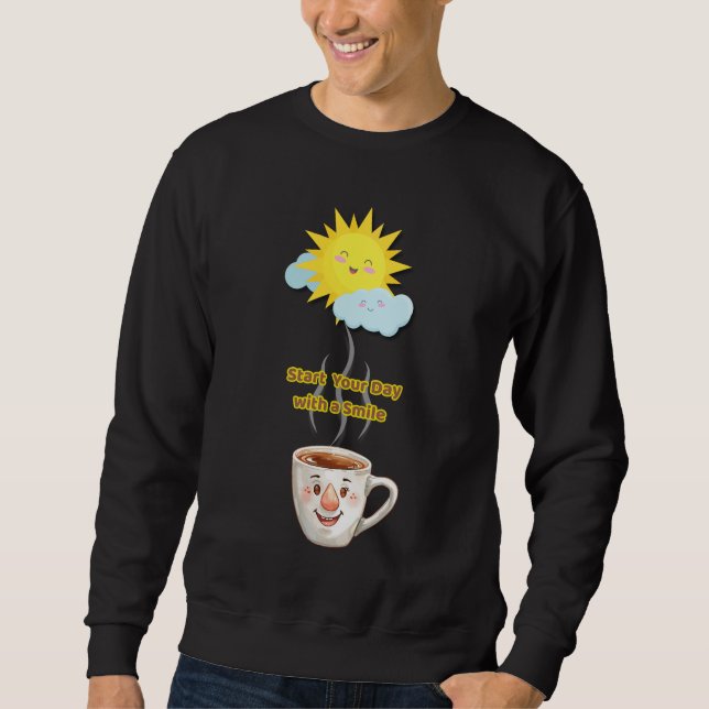 Sudadera Coffee Time – Cute Smiling Cup (Anverso)