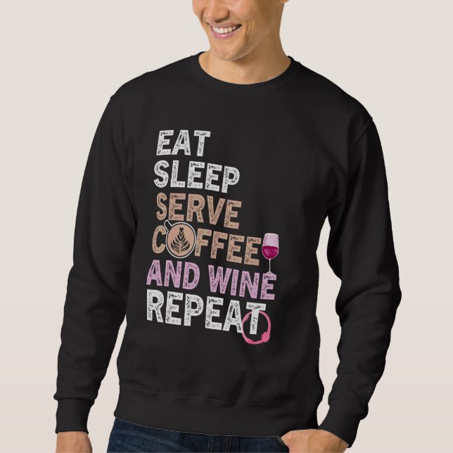 Sudadera Coffee Wine Quote Barista Guay Coffee Wine 39 (Anverso)