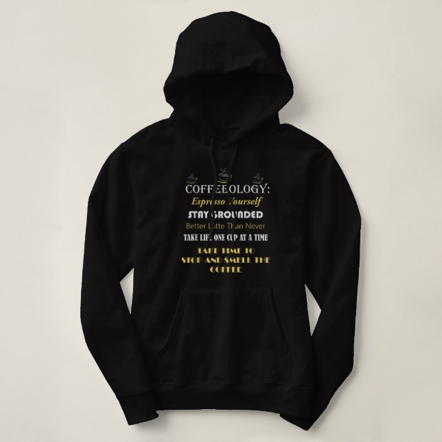 Sudadera Coffeeology Funny Coffee (Diseño del anverso)