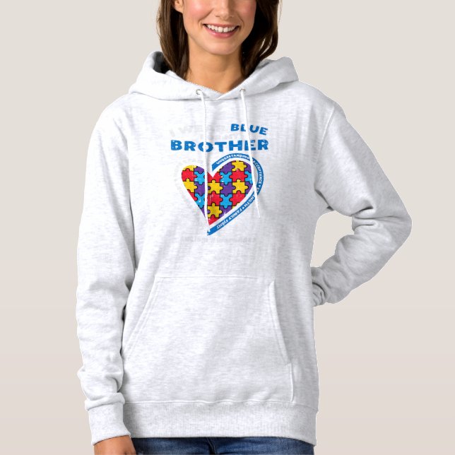 Sudadera Coge este lindo rompecabezas que llevo azul para m (Anverso)