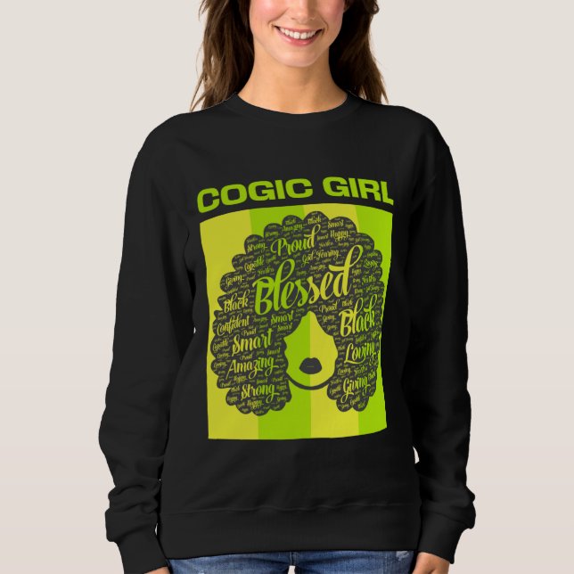 Sudadera COGIC Girl Christian Woman Afro (Anverso)