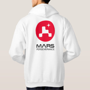 Sudadera Cohete blanco con el logotipo de Perseverancia Rov