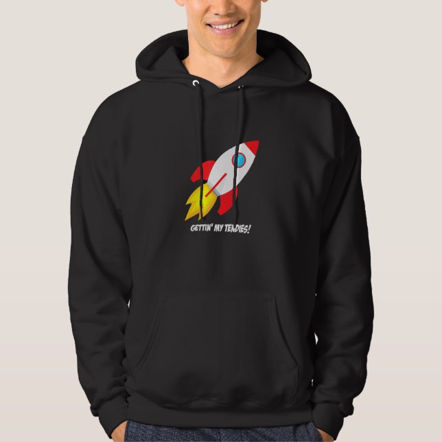 Sudadera Cohetes explotando acciones lunares Stonk trozos d (Anverso)