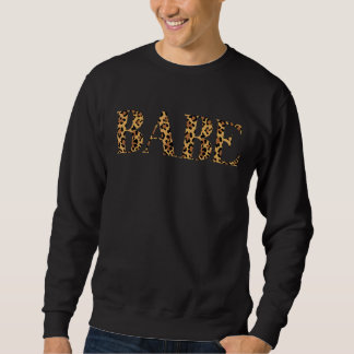 Sudadera Coincidencia de babe de leopardo impreso