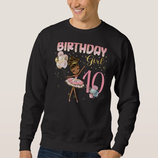 Sudadera Coincidencia de bailarina de ballet de cumpleaños  (Anverso)
