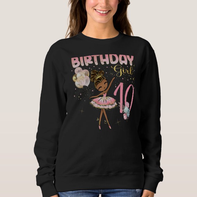 Sudadera Coincidencia de bailarina de ballet de cumpleaños  (Anverso)