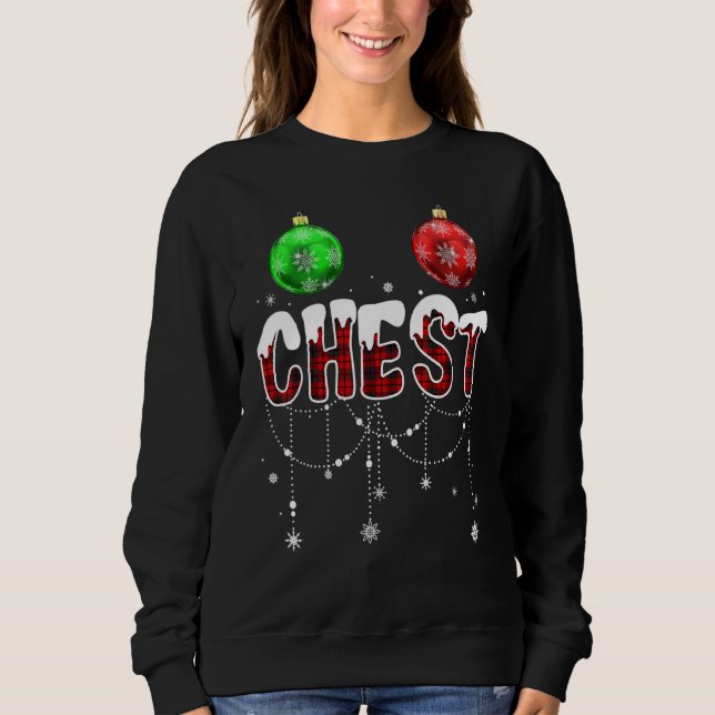 Sudadera Coincidencia de nueces de pecho Parejas de Navidad (Anverso)