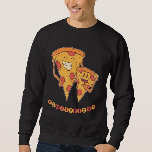 Sudadera Coincidencia de pizza familiar (Anverso)