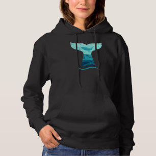 Sudadera Cola de ballena en diseño de océano de ballenas as