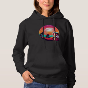 Sudadera Cola Synthwave Estética Retroonda de los 80