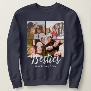 Sudadera Colage de Fotos Personalizadas de Amigas BESTIES