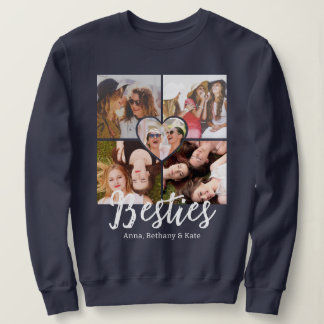 Sudadera Colage de Fotos Personalizadas de Amigas BESTIES