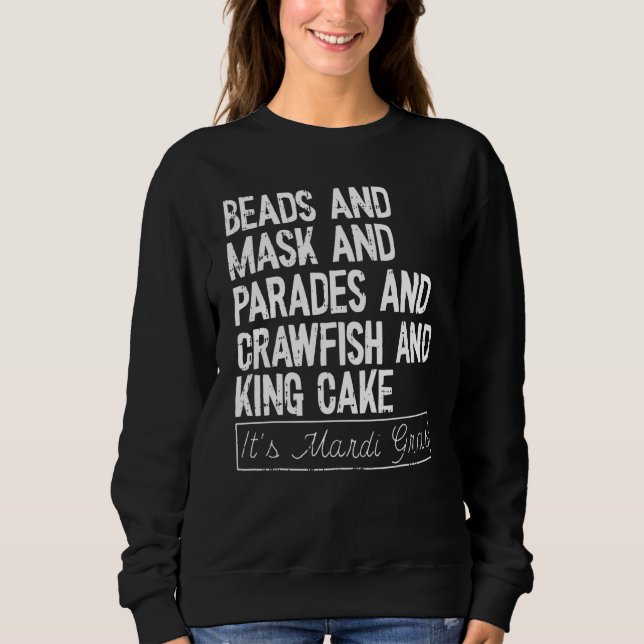 Sudadera Colas Y Máscara Desfile Del Carnaval De Mardi Gras (Anverso)