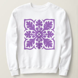 Sudadera Colcha Hawaiana Moderna Morado Real Isla Hawái