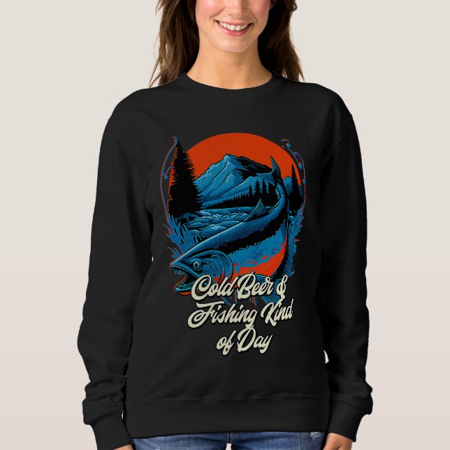 Sudadera Cold Beer and Fishing Fisherman Drinking Fish Drin (Anverso)