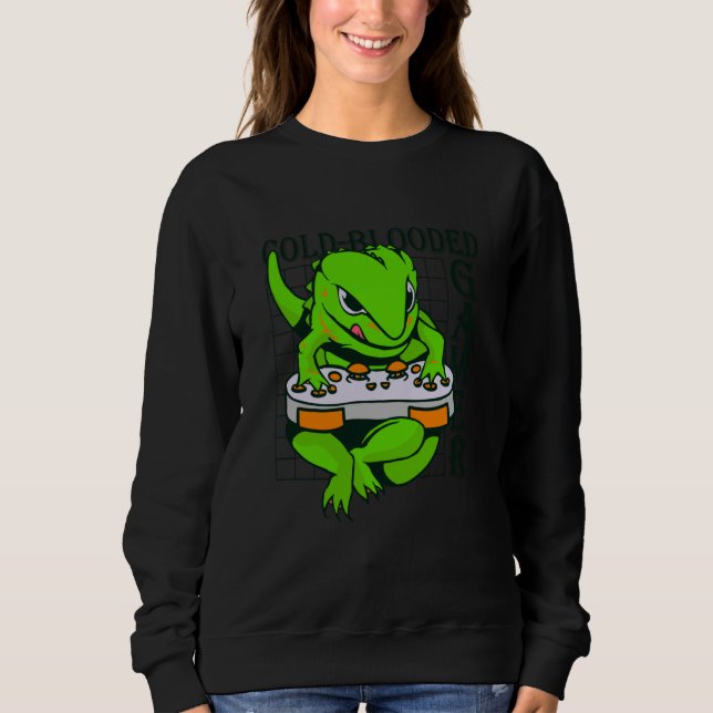 Sudadera cold blooded gamer gecko lizard reptile (Anverso)
