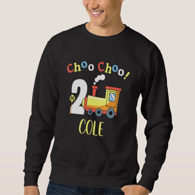 Sudadera Cole Choo Choo Dos Tren Segundo Cumpleaños Turno 2 (Anverso)