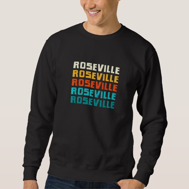 Sudadera Colección A de Retro de Ca de Roseville California (Anverso)