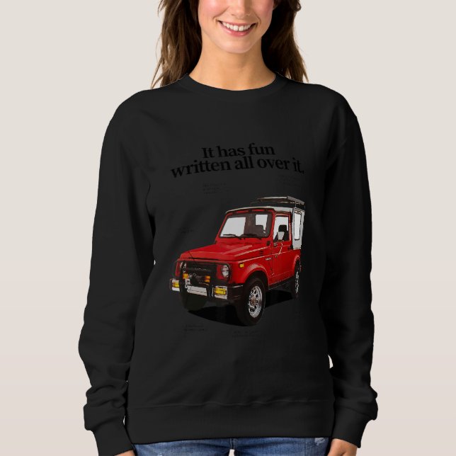 Sudadera Colección De Autos Se Ha Divertido Escrito Por Tod (Anverso)