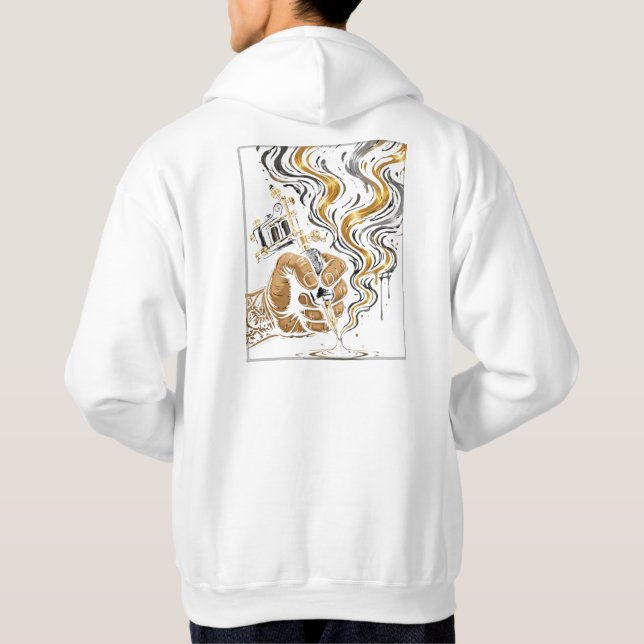 Sudadera Colección de Diseño Blanco y Dorado (Reverso)