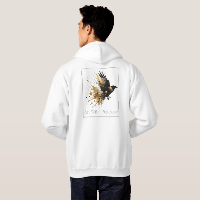 Sudadera Colección de diseño blanco y dorado (Reverso completo)