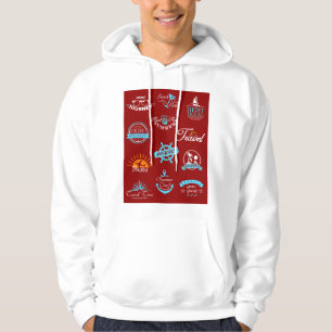 Sudadera Colección de insignias de viaje náutico vintage